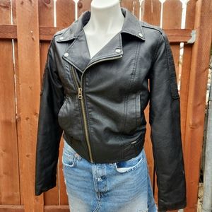 #BOGO Volcom Moto Faux Leather Black Fitted Jacket  Size S/P/10